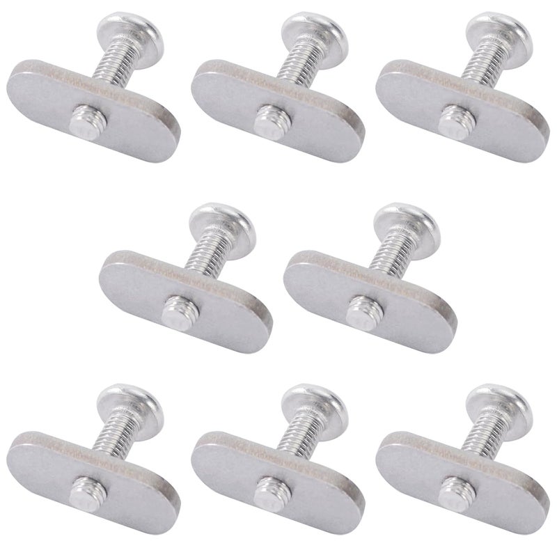 DoThisAllDay 8 Pcs 304 SS Kayak Rail/Track Screws 304 Stainless Steel Track Nuts Track Mount Tie Down Eyelet Rail Hardware Gear Mounting Replacement Kit for Kayaks Rails Kayaks Canoes Boats (8) - Image 1